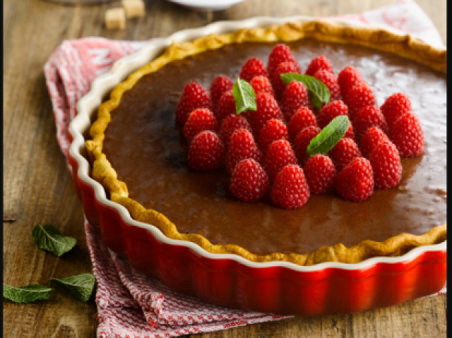 Torta de chocolate com morango