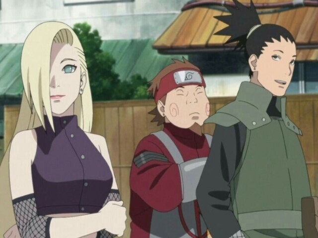Ino Yamanaka,
Choji Akimichi e Shikamaru Nara