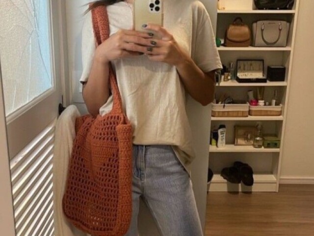 T shirt+ jeans confortável