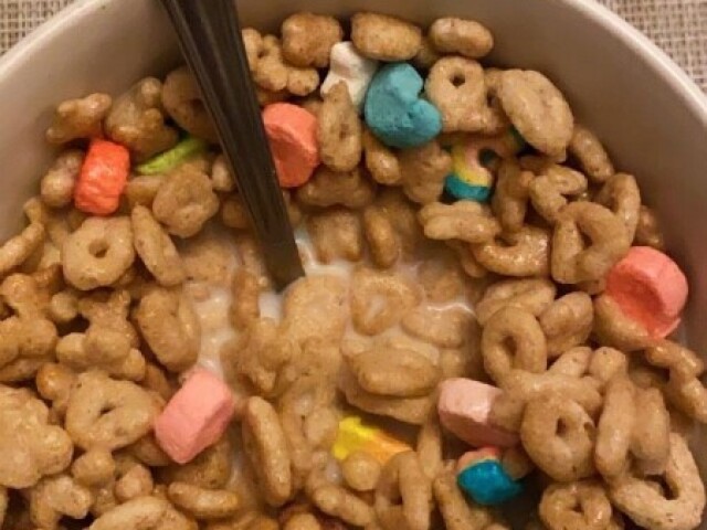 Cereal com marshmellow