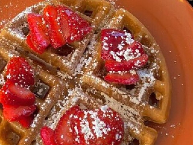 Waffles com Morango