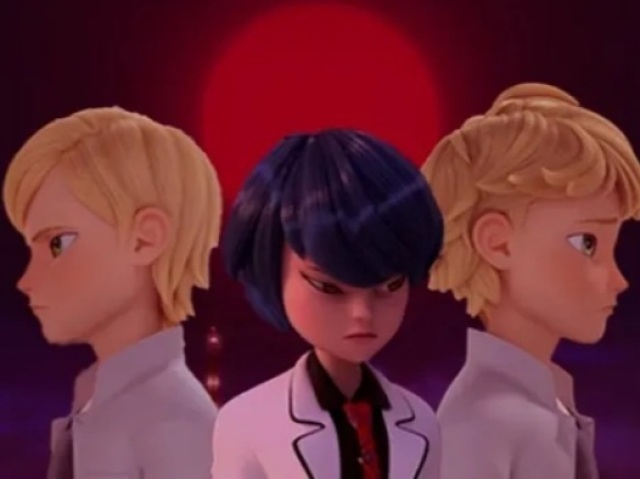 Adrien, Felix e Kagami/Kyoko.