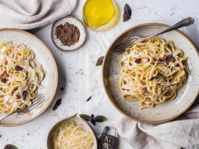 Macarrão a carbonara.