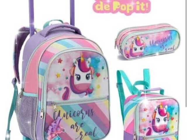 Essa bolsa de Unicórnio que vem com chaveiro de pop It✨👏🤩