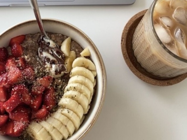 bowl e café gelado