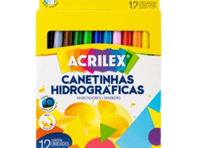 A marca acrilex é mt boa,12 cores, pouca mais mt boa.