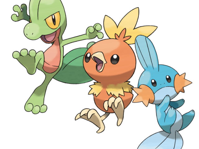 Treecko, Torchic, Mudkip