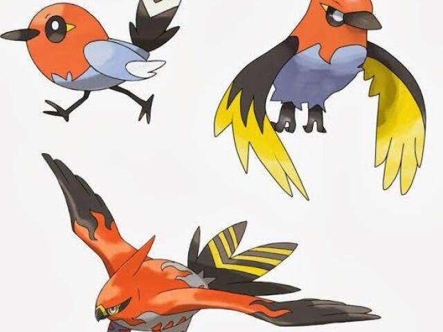 Fletchling > Fletchinder > Talonflame