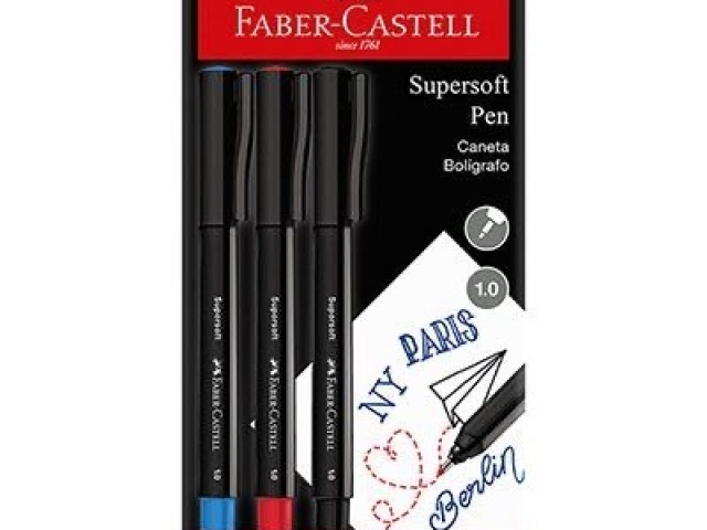 Kit canetas supersoft pen da faber castell 1.0