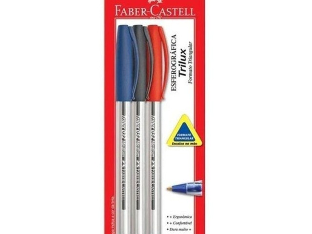 Canetas básicas da faber castell trilux