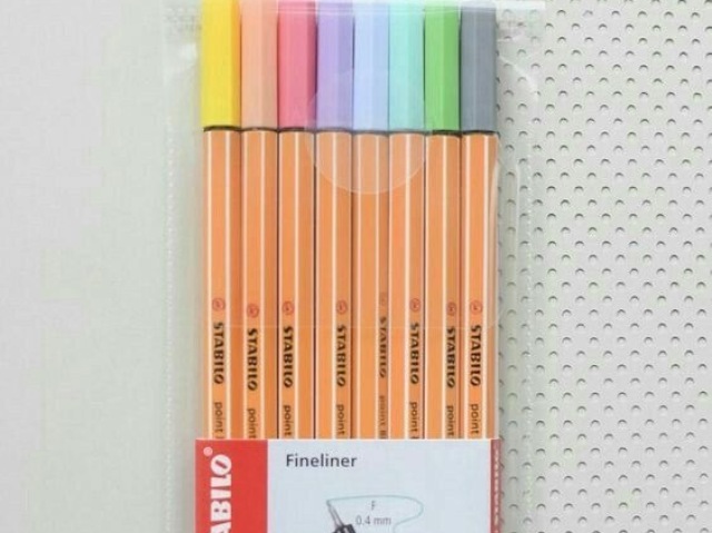 Canetas stabilo pastel