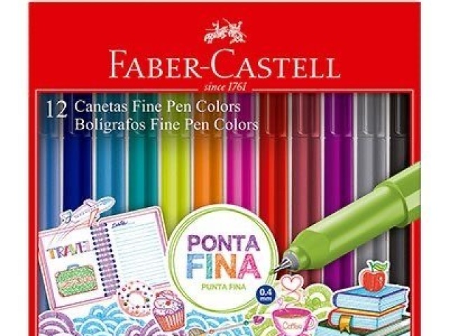 Canetas Fine pen da faber castell