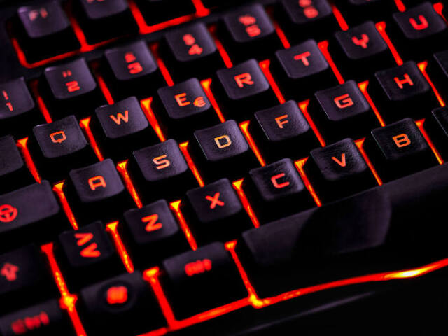 teclado vermelho