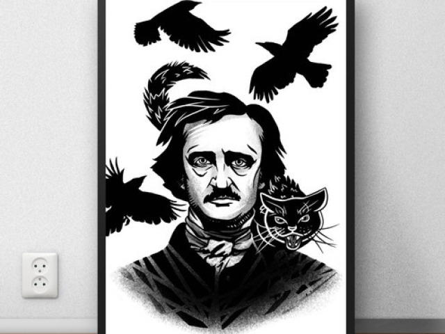 Quadro do Edgar Allan Poe(se você também não o conhece, ele foi um autor, poeta e etc)