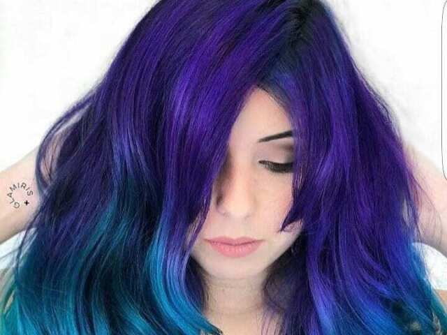 Roxo 💜com Azul 💙