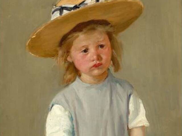 Child in a straw hat