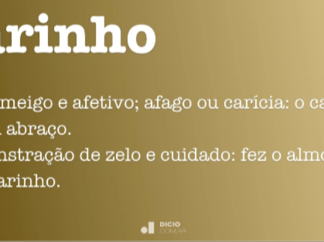 carinho, sou uma pessoa muito calma e estarei sempre te dando abraços diariamente