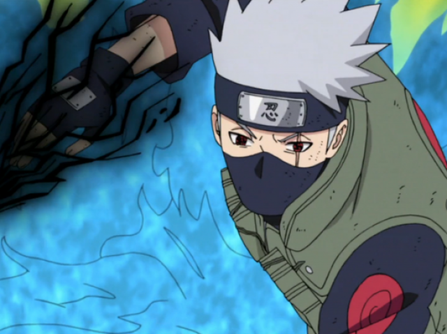 Kakashi Modo Susanoo e Chidori Preto