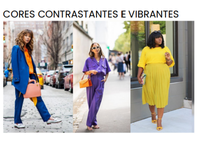 CORES CONTRASTANTES E VIBRANTES