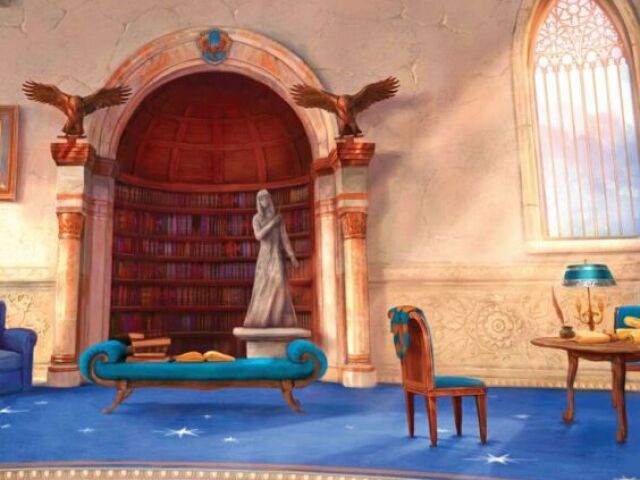 Corvinal
(sala mais arejada e com uma das melhores vistas de hogwarts, no teto e tapete, constelações de cada lugar, estatueta de Rowena Ravenclaw, nixo com biblioteca)