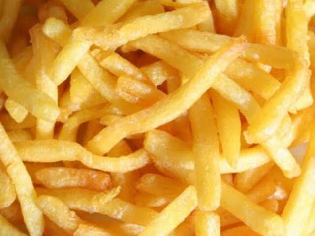 Batata frita e feijão