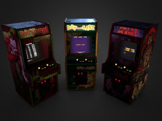 Uma máquina de arcade.