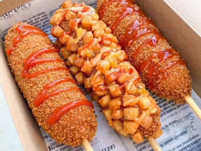 Corn dog coreano.