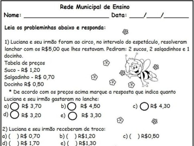 Prova De matemática