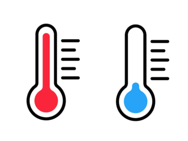 Aqui temos temperaturas anuais variadas entre verão (temperaturas mais altas) e inverno (temperaturas mais baixas).