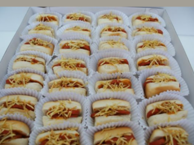 Os minis hot dog