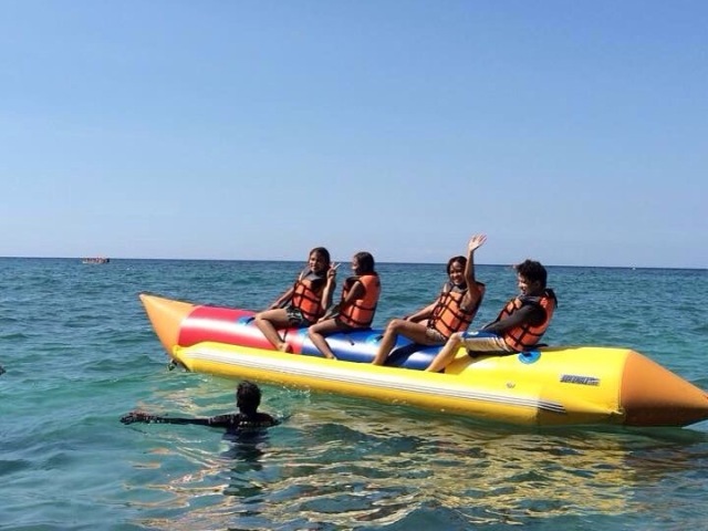 Banana boating.