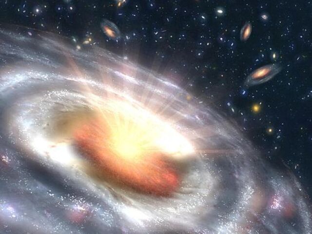 Quasar é o nome que se dá aos buracos negros supermassivos centrais de galáxias extremamente grandes, e que possui atividade baixa