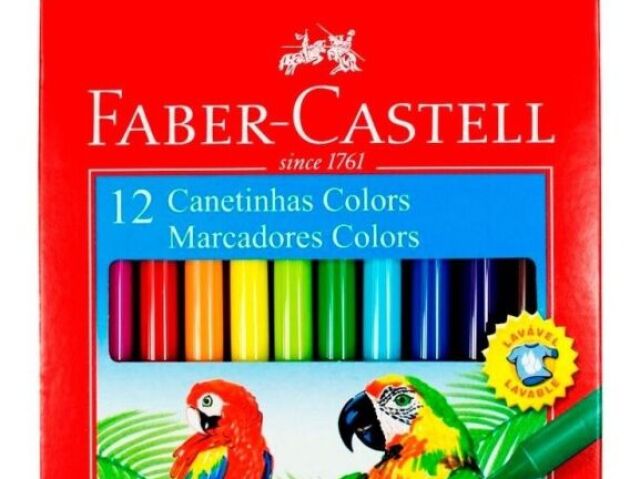 Canetinhas normais da Faber Castell.