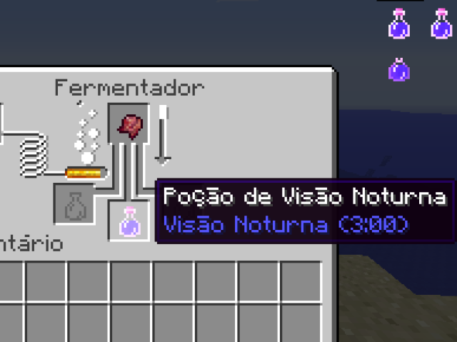 olho de aranha fermentado + poção de visão noturna