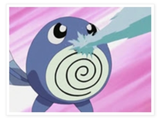 Poliwag! Use jato d'água!