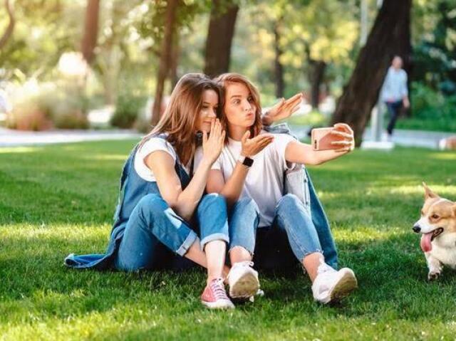 Opção de selfie pra quem escolheu o parque