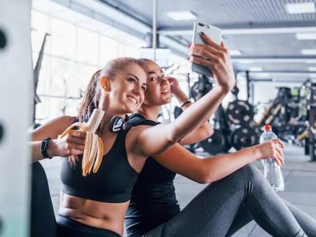 Opção de selfie pra quem escolheu exercícios