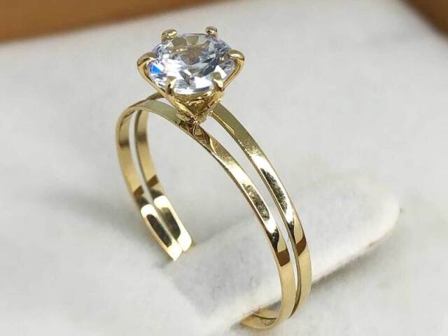 Anel com com diamante๐ค๐โจ