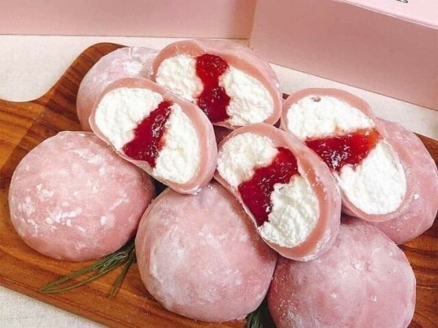 Mochi com sorvete