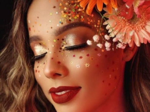 Maquiagem de flor