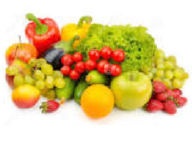 Frutas e legumes.