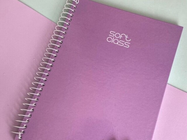 caderno lilás