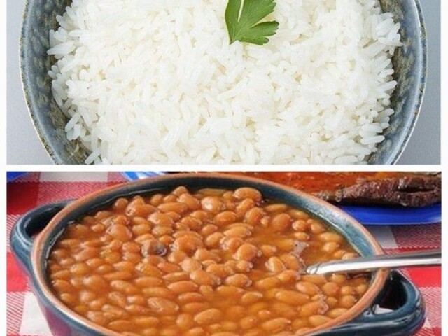 Arroz e feijão