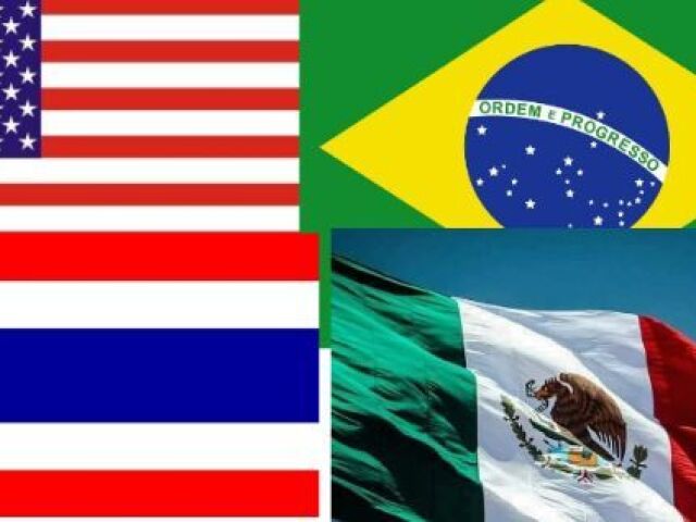 Estados Unidos, brasil, Tailândia e méxico