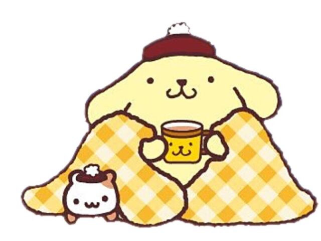 Pompompurin ele quer que vc assista um filme de baixo do cobertor