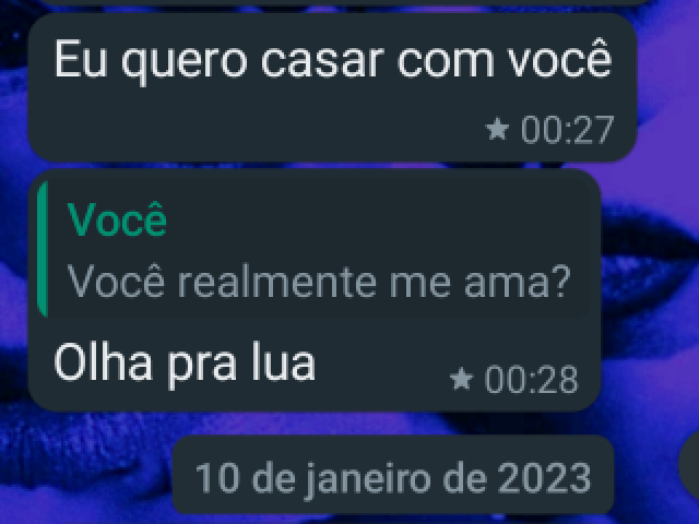 Resposta pessoal por mensagem