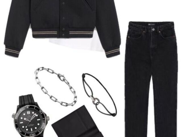 (blusa branca, tênis preto)