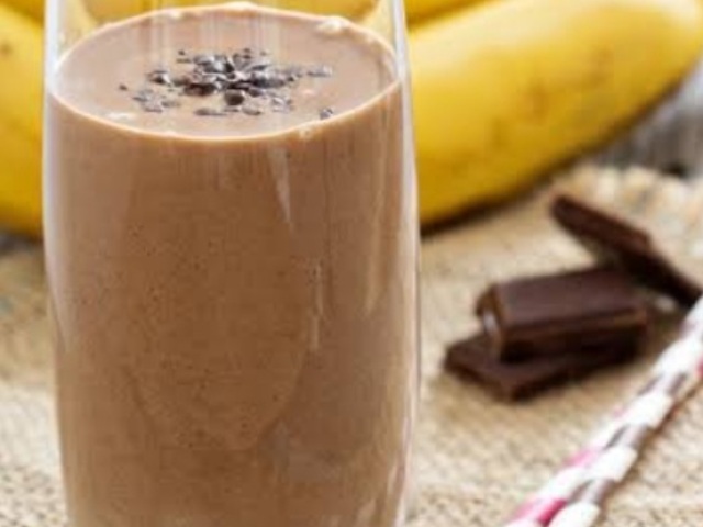 Vitamina de Banana com chocolate