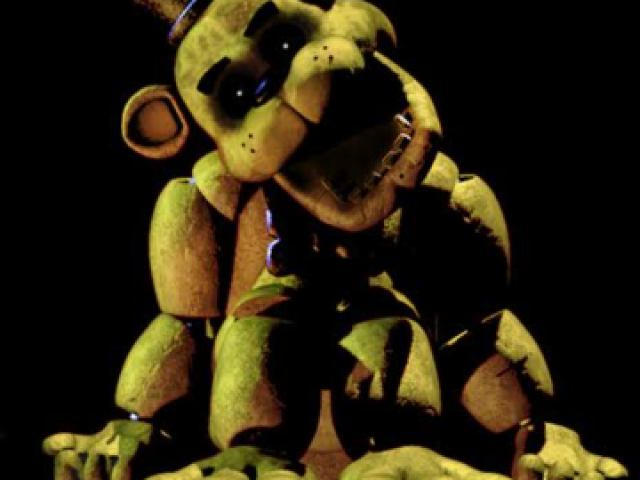 Golden freddy né, ele entra na sua sala donada