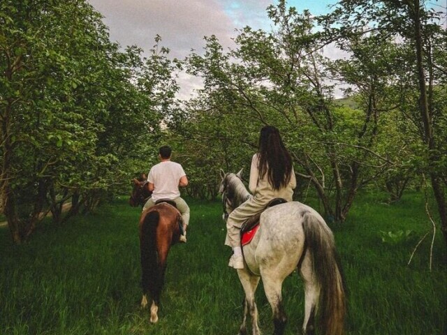 Decidimos andar a cavalo conversando